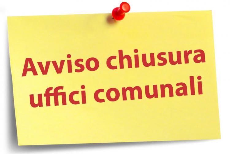 Chiusura uffici comunali il 1° gennaio